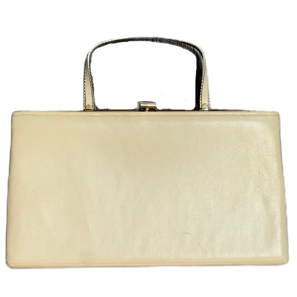 Vintage Ande’ Cream Top-Handle Bag